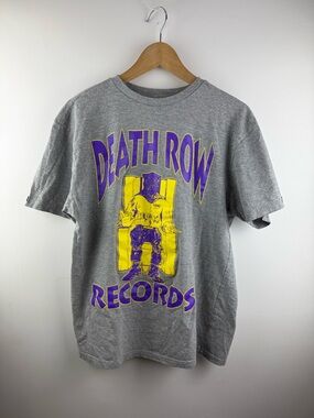 Crooks & Castles x Death Row Records Electric Chair Logo T-Shirt Grey Purple M